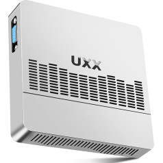 UXX Mini dators, atbalsta 512 GB SSD paplašināšanu, N3350 Biznesa galddators, 64 GB eMMC, neliels spēļu dators, 4K IPS HDMI UHD Dual Display, BT, 2.4/5G WiFi, USB 3.0, birojam/mājām