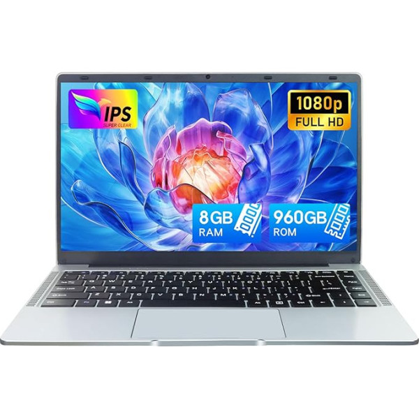 UDKED 14 colių ultrabook nešiojamasis kompiuteris, 6 GB RAM SSD 