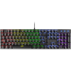 Mars Gaming MK422 Black,Mehāniskā spēļu tastatūra RGB, Antighosting,Mehāniskais slēdzis Red, itāļu valoda