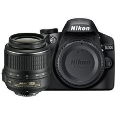 Nikon D3200 digitālā spoguļkameru kamera ar 18-55 mm VR II objektīva komplektu - melna (24,2 MP), 3,0 collu LCD displejs (sertificēts atjaunots)