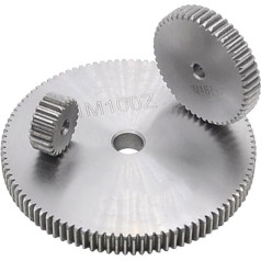 LYMFE Industrial Spur Gear 1 Režīms Spur gear Zobu skaits 27-60 Zobu ārējais diametrs 29mm-62mm Biezums 10mm Oglekļa tērauds Materiāls Motor gear (Izmērs : 60 zobi-OD 62mm)