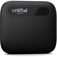 Crucial X6 500 GB ārējais SSD cietais disks, līdz 540 MB/s, PC un Mac, USB 3.2 USB-C pārnēsājamais cietvielu disks - CT500X6SSD9