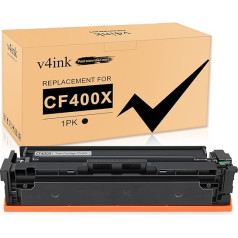 v4ink HP 201X (CF400X) CF400X toneris HP Color Laserjet Pro M252n, M252dw, MFP M277n, MFP M277dw, M274n, M274dw printerim, 2800 lappuses melnā krāsā