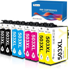 OINKWERE 8 503XL kasetņu komplekts, kas saderīgs ar Epson 503XL multipaku 503 XL, kas paredzēta Epson Expression Home XP-5200 XP-5205 XP5200 XP5205 Workforce WF-2960DWF WF-2965DWF WF-2960 WF-2965 WF2960 WF2965 WF2965