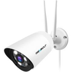 GENBOLT [DC&PoE] Āra novērošanas kamera WiFi ar apgaismojumu, 2,4/5GHz bezvadu CCTV kamera novērošanai ārpus telpām, IP kamera ar ierakstīšanu, WiFi kamera, āra drošības kamera, pilnkrāsu nakts kamera