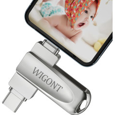 WIGONT 64 GB USB Stick для iPhone, флэш-накопитель для iPhone USB Stick, внешняя память для хранения большего количества фотографий и видео, фото-флешка подходи