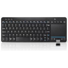 Bnnwa Bezvadu Bluetooth tastatūra ar skārienpaliktni, bezvadu TV tastatūra ar skārienpaliktni, atbalsta 3 ierīces TV, Windows, Android, Chrome OS, klēpjdatoram, planšetdatoram