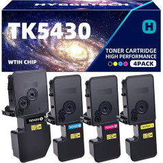 Hyggetech TK5430 TK-5430 Toneris suderinamas su Kyocera TK5430 TK-5430K TK-5430C TK-5430Y TK-5430Y TK-5230M TK5440 TK-5440K, skirtas Kyocera Ecosys MA2100 MA2100cfx MA2100cfx MA2100cw fx fx PA2100 PA2100 PA2100cwx PA2100cx