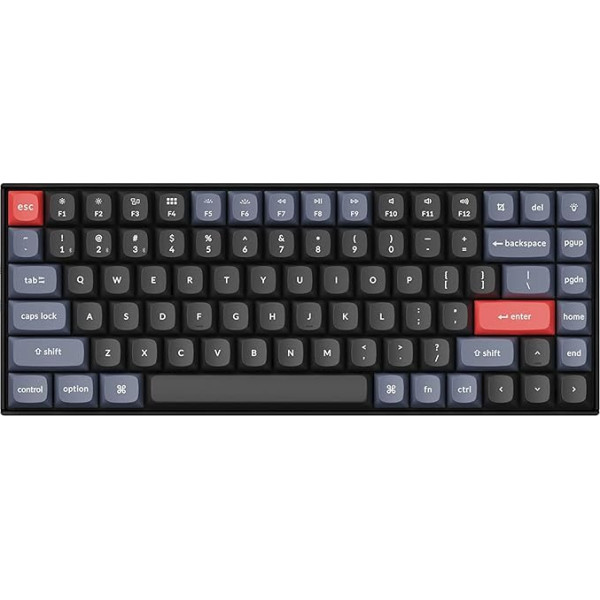 Keychron mehāniskā bezvadu tastatūra K2 Pro QMK/VIA, karsti maināms K Pro slēdzis ar 75% programmējamu makro izkārtojumu, PBT taustiņu vāciņi, vadu tastatūra Mac Windows Linux operētājsistēmai