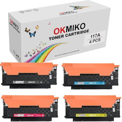 OKMIKO 117A Toneris, kas saderīgs ar HP 179fwg 178nw HP Color Laser 150a 150w 150nw, HP Color Laser MFP 179fwg 178nw 178nw 178nwg Tonera komplekts