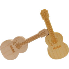 Chauuxee Guitar USB Flash Drive Thumb Drives Pendrive Made of Maple and Bamboo for Students Business Gifts (2 Pack 32GB)