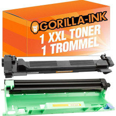 Gorilla-Ink 1x tonera kasetne un cilindrs XXL, saderīgs ar Brother DR-1050 TN-1050 DCP-1601 DCP-1610W DCP-1612W DCP-1616NW HL-1112 A