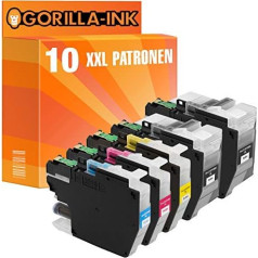 Gorilla-Ink 10 XXL kasetnes saderīgas ar Brother LC-3219 | MFC-J 6935DW MFC-J 5730DW MFC-J 6930DW MFC-J 5330DW MFC-J 5335DW MFC-J 5330DW MFC-J 6530DW MFC-J 5930DW