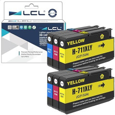 LCL 711XL 711 XL pigmenta (2Cyan 2Magenta 2Yellow) tintes kasetne, kas paredzēta HP Designjet T530 T130 T525 T120 24 T120 610 T520 24 T520 36 T520 610 T125 24