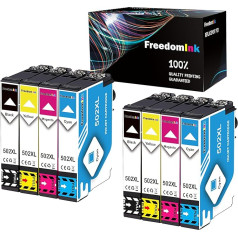 FreedomInk 502XL daudzpaku 502XL daudzpakešu printeru kasetnes, kas saderīgas ar Epson 502 XL kasetnēm XP 5100 XP-5100 XP-5100 XP-5150 XP-5105 Workforce WF-2860DWF WF 2860 WF-2880DWF WF-2865 (2 melnas, 2 ciānkrāsas, 2 magenta, 2