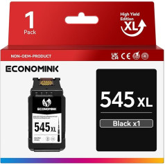 Economink 545 PG-545 XL kasetnes saderīgas ar Canon 545, 545 XL Black priekš Pixma TR4551, TS3350, TR4550, TS3151, MG2555s, TS3450, MX495, MG2550s, MG2550, MG2550