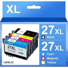 LOFBLAT 27XL 27 XL rašalo atsarginės Epson spausdintuvų kasetės 27XL, skirtos Epson Workforce WF-3620DWF WF-3640DTWF WF-7110DTWF WF-7210DTWF WF-7610DWF WF-7620DTWF WF-7710DWF WF-7715DWF WF-7720DTWF