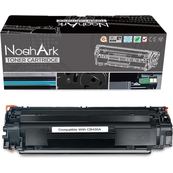 NoahArk Suderinama su HP CB435A 35A tonerio kasetėmis, skirtomis HP Laserjet P1005 P1006 P1007 P1008 P1009 spausdintuvui (1 juoda)