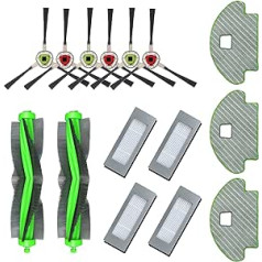 MIRTUX pilnas atsarginių dalių rinkinys, suderinamas su Roomba Combo - R1138 R111840 visos atsarginės dalys su šepečių, šluostų, filtrų, centrinių volų priedais