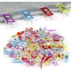 100 įvairių spalvų siuvimo replių pakuotė Plastikiniai daugiafunkciniai siuvimo priedai Galanterija, skirta siūti nėrimui ir daugeliui kitų dalykų