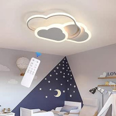 YLFXL LED Ceiling Light Children's Room Lamp Ceiling 42 cm Ceiling Light Children's Room Dimmable with Remote Control 32 W Lamp Children's Room Ceiling Light Clouds for Living Room, Bedroom,