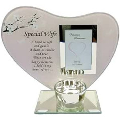 Glass Photo Frame Woman Memorial Candle Holder Family Decoration