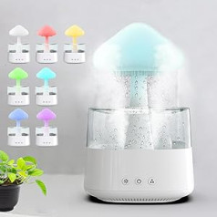 Rain Cloud Night Light, Humidifier, Rain Cloud Humidifier, Humidifier, Bedroom, Living Room, Children's Room, Rain Cloud Diffuser for Home, Office, Yoga, Bedroom (White)