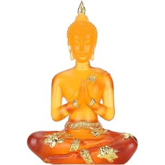 Jade Buddha Nefrīta Budas statuja Nefrīta statuja Budas statuja Maza Budas statuja Caurspīdīga sēdoša Budas statuja Sveķu Budas figūra Skulptūra Mājas biroja Fen Šui dekora statuja