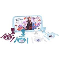 Frozen 2 arbatos rinkinys su padėklu, Disney Frozen serviravimo padėklas su stalo reikmenimis, vaikams nuo 3 metų