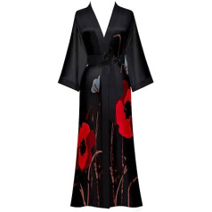 Yemmert moteriškas chalatas chalatas ilgas satino kimono chalatas chalatas pamergės chalatas