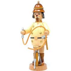 Drechslerei Friedbert Uhlig, incense smoker no. 055/N, fireman, natural, 25 cm high, turned from regional wood, real handmade from the Ore Mountains, Christmas, wood art, real wood