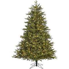 Black Box Trees kotedžas mākslīgā Ziemassvētku eglīte ar LED gaismām - H155 x Ø122cm - Zaļa