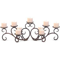 Pilgrim Home and Hearth 17502 svečturis, Hawthorne Candelabra, Distressed Bronze, Dzelzs, bronza, 10 collas