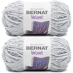 Bernat Velvet Misty Grey Dzija - 2 iepakojumi pa 300g - Poliesters - 5 Lielgabarīta - 300 metri - Adīšana/tamborēšana