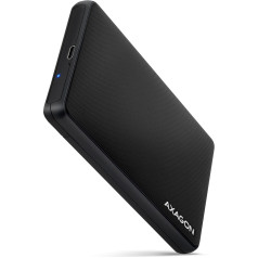 Axagon Ee25-slc ārējais plastmasas korpuss, bezskrūvju, usb-c 3.2 gen 1 sata 6g 2,5