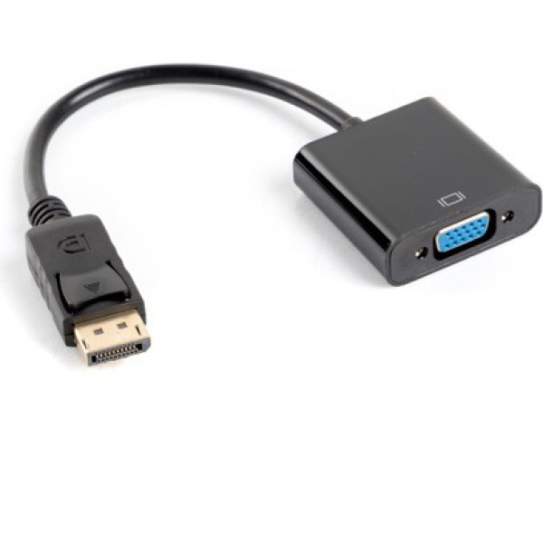 Adapteris ad-0002-bk (displayport m - d-sub (vga) f; 0,20 m; krāsa melna)