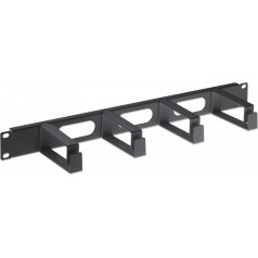 Kabeļu organizators 1u 4x67mm 19 collu plaukts melns