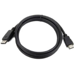 Displayport uz hdmi vīrišķais kabelis melns 10 m