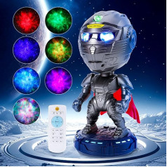 MechWarrior LED Starry Sky Projector, Galaxy Night Light, BT Planetarium Projector with White Noise, Timer, Ceiling Projection Lamp, Gift for Children and Adults