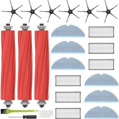 RUKHOOL Aksesuāri Roborock S7 S7 Plus S7 Pro Ultra S7 Max Ultra S7 Maxv Ultra Rezerves daļas Roborock S7 piederumu komplektam 6 HAPE filtri 6 salvetes 3 galvenās birstes 6 sānu birstītes
