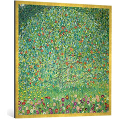 Gustavs Klimts Ābele I, augstas kvalitātes rokām veidots mākslas darbs, 100 x 100 cm, zelta raija