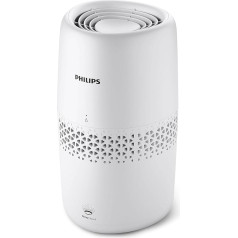 Philips 2000 sērijas gaisa mitrinātājs - NanoCloud tehnoloģija, mitrina telpas līdz 31 m2, 2 L ūdens tvertne, 99% mazāk baktēriju, balts (HU2510/10)