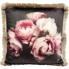 Kare Design spilvens Blush Roses, daudzkrāsains, dīvāna spilvens, dekoratīvs spilvens ar rožu motīvu, ar rāvējslēdzēju, roku darbs, unikāls, 45 x 45 cm (D x Z)