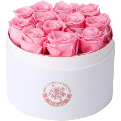 DeKun Rose Box Konservēta roze 12 rozes Konservēta mūžīgā roze Dzimšanas dienas dāvanas sievietēm Dāvanas mātei draudzene sieva vecmāmiņa Dzimšanas diena Valentīna diena Mūžīgais zieds