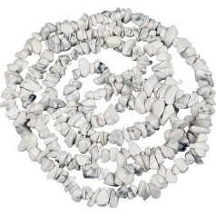 Mookaitedecor Howlite White Loose Stone pērlītes Mazie dekoratīvie akmeņi Pulēti neregulāri akmeņi DIY kaklarota dziedināšanas rokassprādze Juvelierizstrādājumu izgatavošana