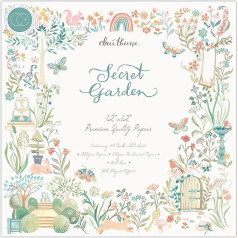 Craft Consortium divpusējā papīra blociņš 12 x 12 collas 40/Pkg-Secret Garden -PAD026