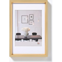 walther design ES080G Picture Frame Gold 60 x 80 cm ar stiprinājumu Steel Style plastmasas rāmis