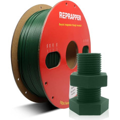 RepRapper Oglekļa šķiedras PLA filaments 1,75 mm, matēts PLA 3D printēšanas filaments 1 kg kartona spole, izmēru precizitāte +/- 0,04 mm FDM printeriem, armijas zaļa krāsa