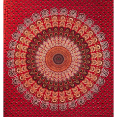 Agas Own Indijas Mandala pārklājs, sienas pārklājs, Mandala Print, 100% kokvilna, 210 x 240 cm, gultas pārklājs, dīvāna pārklājs, daudz variāciju