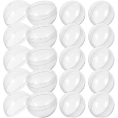 Homoyoyo Pack of 100 Fillable Transparent Ball Ornament Bauble, Ziemassvētku eglīšu rotājumi Baubles Clear Plastic Fillable Balls, Ziemassvētku ornamenti Balls for Party Favour Prize